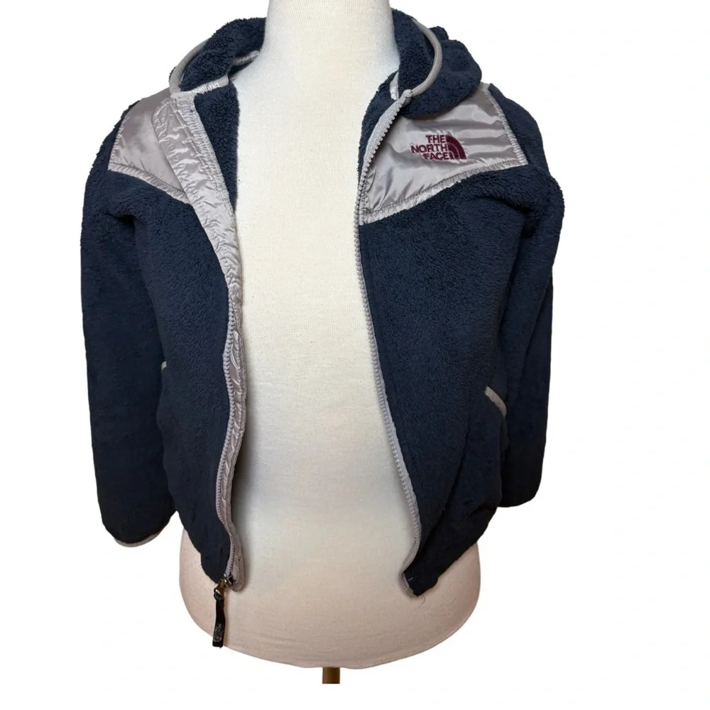 The North Face Oso Dark Blue and Light Gray Hooded Jacket-Girls size M